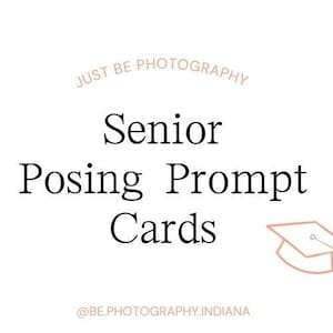 Tarjetas digitales para posar para fotografías de graduación, set de 15 sugerencias para posar fotografías imprimibles, perfectas para fotos de fiestas de graduación