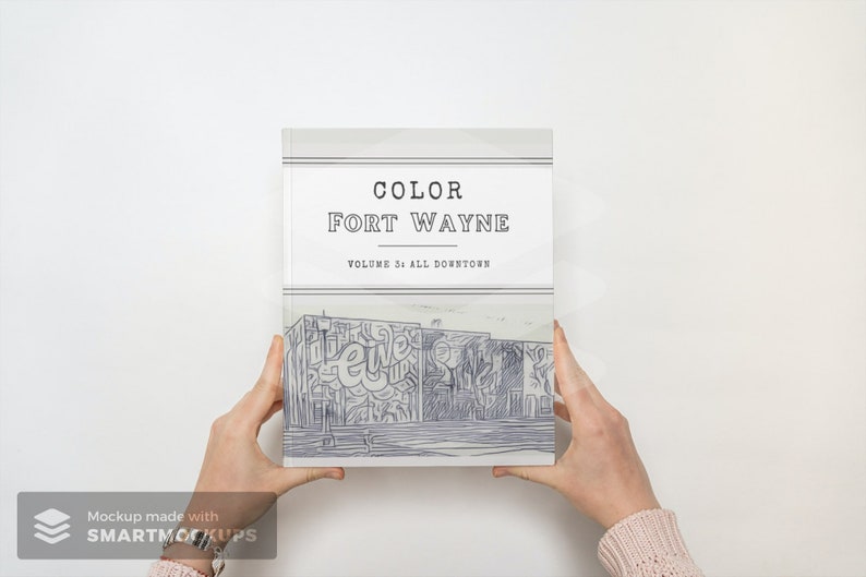 Color Fort Wayne Volume Three All Downtown Fine Line Coloring Book Etsy