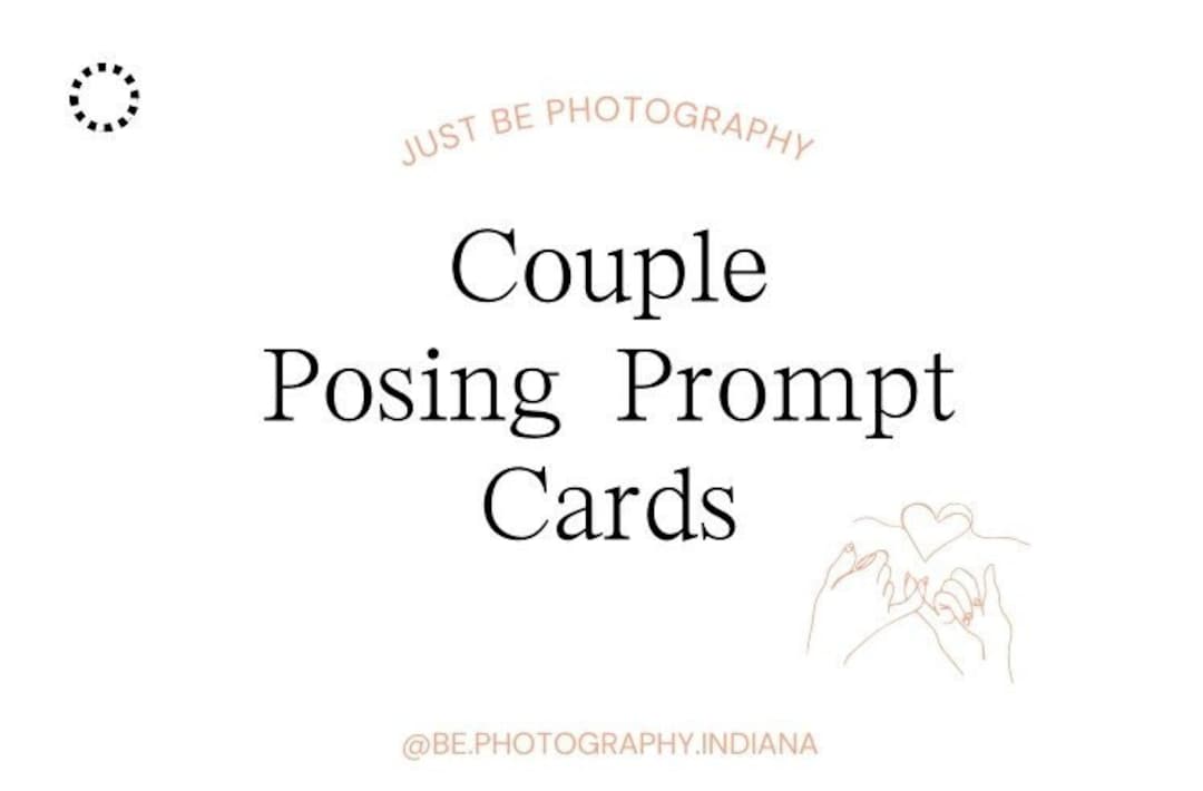Posing Prompt Cards for Couples, Set of 15 Printable Poses, Photo Session Prep, Wedding or ...