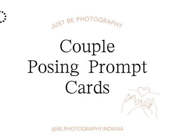 Posing Prompt Cards for Couples, Set of 15 Printable Poses, Photo Session Prep, Wedding or Engagement Shoot Prompts, Photo Shoot Ideas