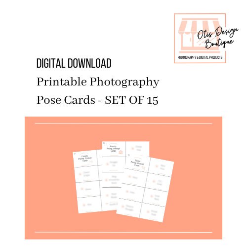 Senior Grad Photo Digital Posing Cards, Printable Posing Photography ...