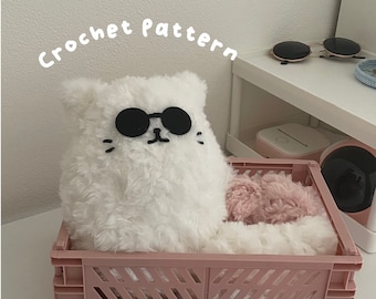 PDF File Cat with Sunglasses Crochet Pattern