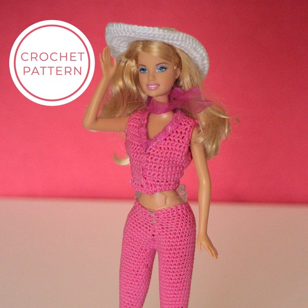 PDF File Cowgirl Outfit Doll Crochet Pattern