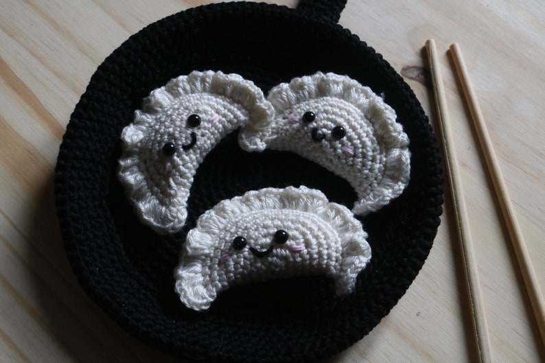 PDF File Dumplings Set (dumplings, Soy Sauce, Dish, Frying Pan) Crochet ...