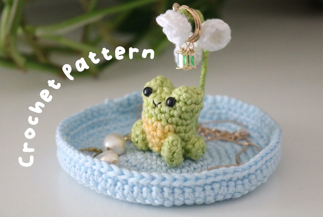 PDF File Frog Jewelry Dish, Jewelry Holder, Trinket Crochet Pattern Etsy