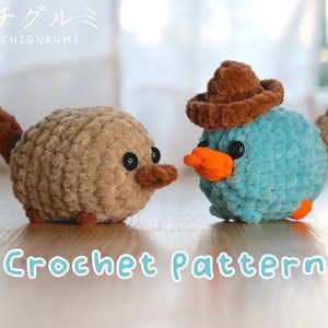 PDF File Platypus with Hat Mochigurumi Crochet Pattern