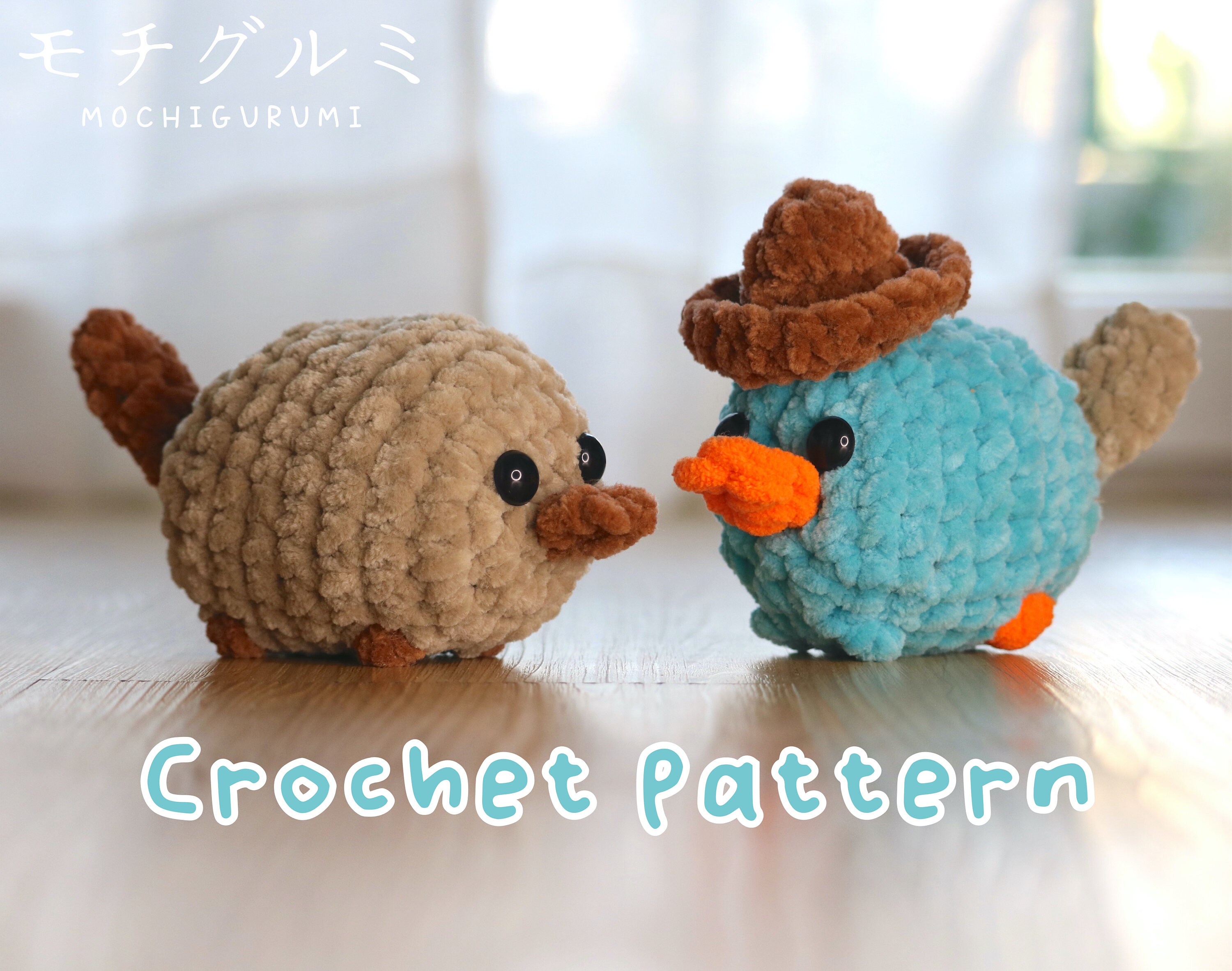 30 Perry the Platypus Crochet Patterns for Fans of Agent P, Amigurumi, and Giftable Makes 31 Platypus with Hat Mochigurumi Crochet Pattern