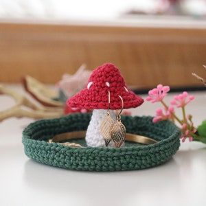 PDF File Mushroom Jewelry Holder, Jewelry Dish, Trinket Crochet Pattern image 3