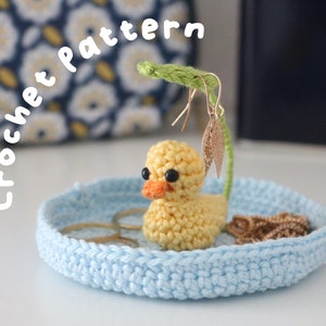 PDF File Duck Jewelry Dish, Jewelry Holder, Trinket Crochet Pattern