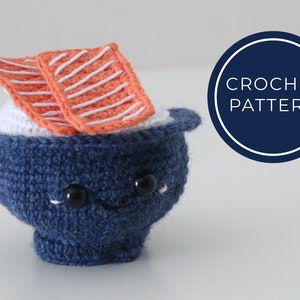 PDF File Salmon Donburi Sashimi Chirashi Crochet Pattern