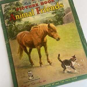 Vintage Kinderbuch. Mein „Make my own“-Bilderbuch von Animal Friends.