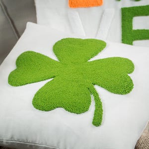 Embroidered Irish Luck Lumbar Pillow, St Patricks Day Decor image 5