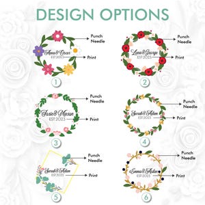 Punch Needle Embroidered Pillow, Custom Couple Names, Housewarming Gift image 8