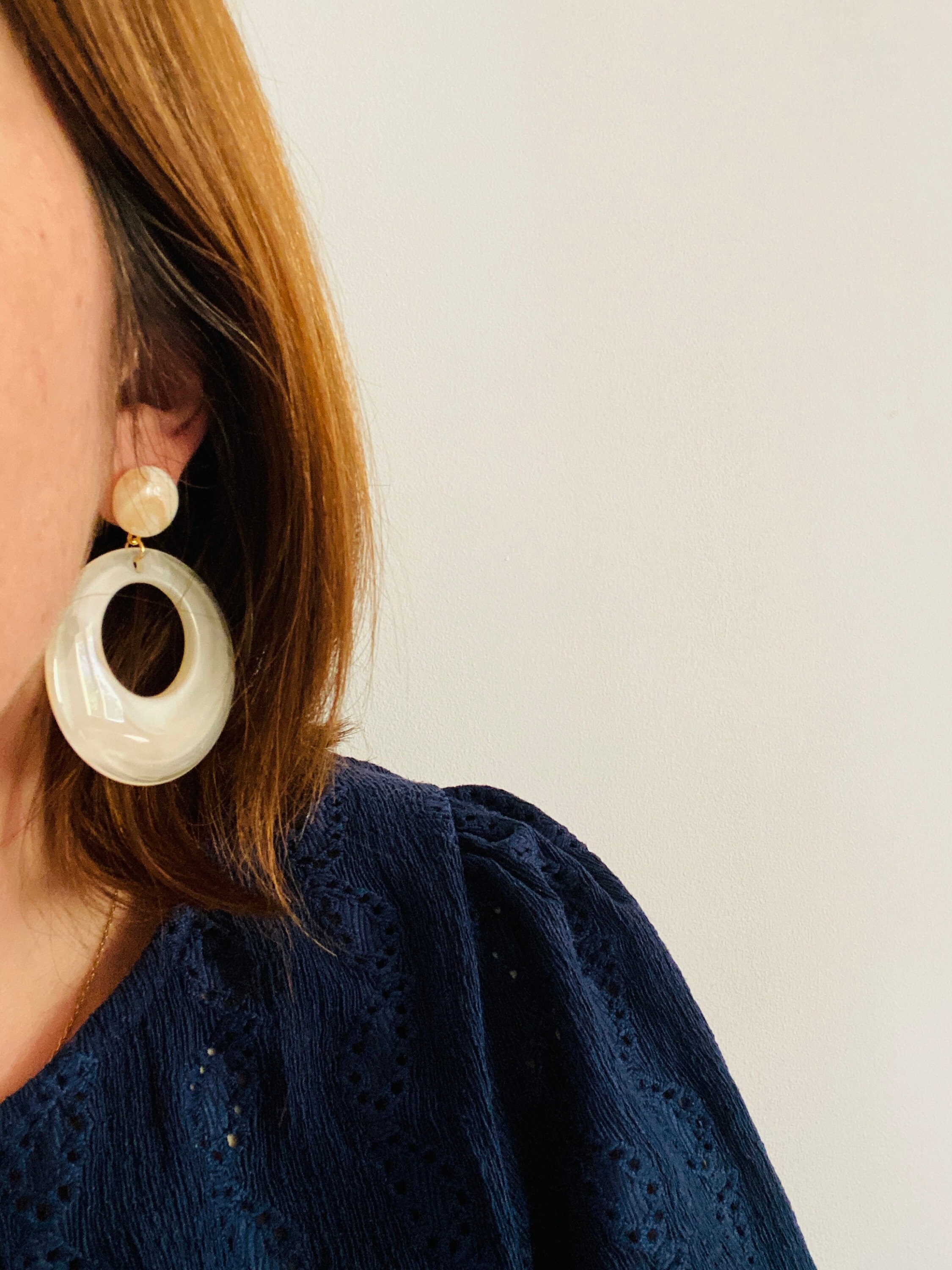 Boucles D'Oreilles Pendantes Acrylique Panda Doux - Bijoux Fantaisie Mignon Animal