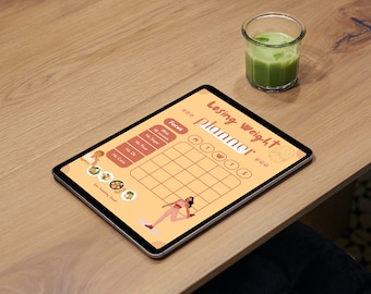 Weight Loss Planner | Eating Healthy | Instant Download| Editable Template