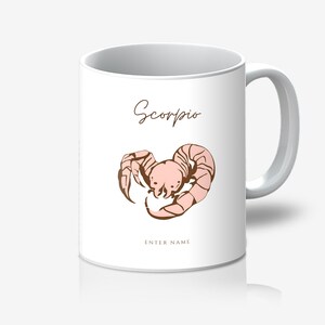 Scorpio Mug for Matcha, Tea and Coffee (fully customisable - add personalised name for FREE!)