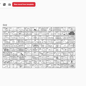 K&ouml;nnte beinhalten: Ein Schwarzwei&szlig;bild, das verschiedene M&ouml;glichkeiten zeigt, einen Satz von 9 identischen Quadraten anzuordnen. Das Bild zeigt die Quadrate in einem Stapel, in 3 Spalten, in einem Raster und in 9 Stapeln.