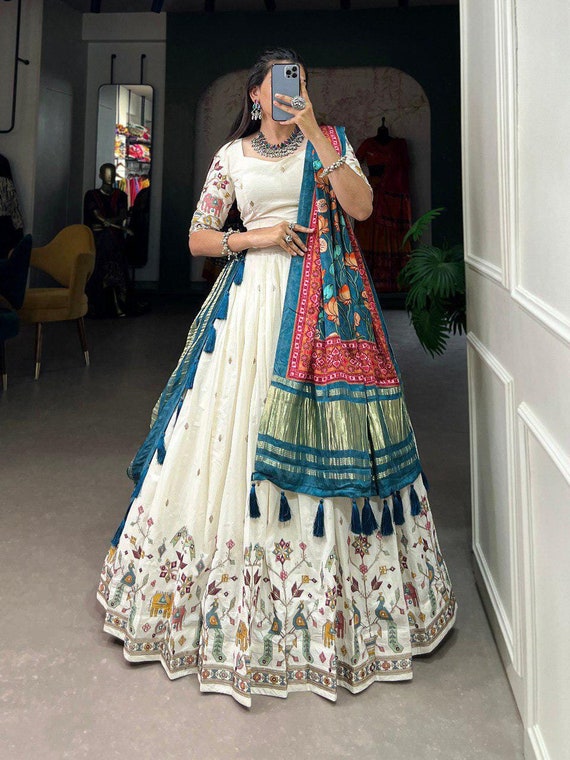 Pattu dupatta with dress online