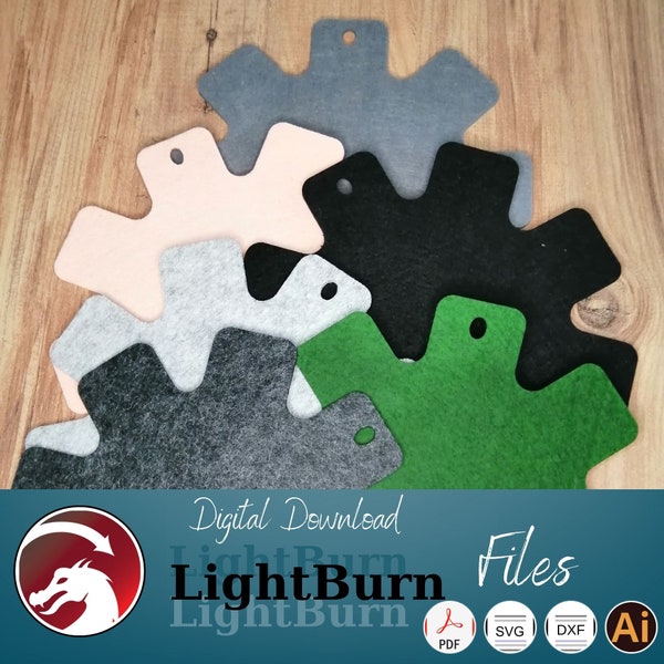 Laser-Cut Felt Pan Protectors with 4 Designs and Sizes Craft Your Own Felt Pan and Pot Guards Laser Cutting Files DIY Craft Unique Designs