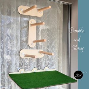 Durable Window Bird Perch Easy-Clean Exercise Platform for Small and Medium Birds