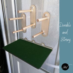 Fun and Durable Bird Perch for Windows  Easy to Clean, Exercise-Ready, Perfect for Different Themes Perfect for Small and Medium Birds