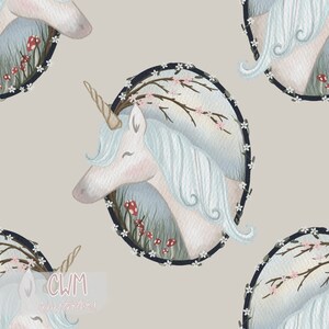 Einhorn nahtloses Muster, Einhorn Stoffdesign, Einhorn nahtlose Fliese, Neutrales Einhorn digitales Papier, nicht exklusiv