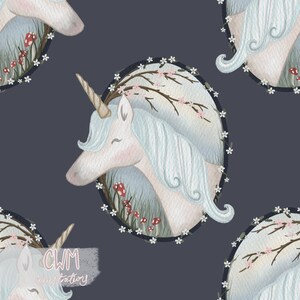 Navy Unicorn Seamless Pattern, Unicorn Fabric design, Unicorn Seamless tile, Neutral Unicorn Digital Paper, Non Exclusive Navy