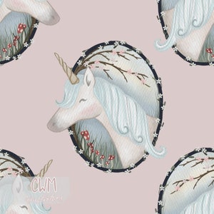 Pink background Unicorn Seamless Pattern, Unicorn Fabric design, Unicorn Seamless tile, Unicorn Digital Paper, Non Exclusive