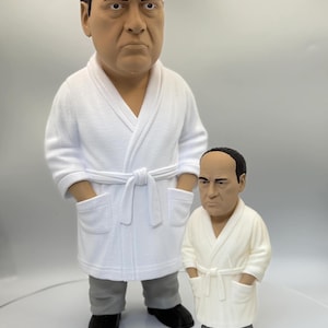Tony Soprano Bathrobe Figurine - 3D Printed Mob Boss Caricature