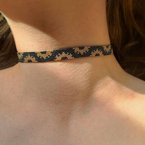 Patrón de peyote para collar en PDF Girasol Miyuki Delica