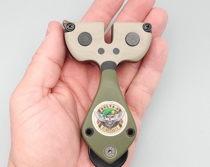 M50 Nomad Mini PFS Slingshot Catapult G10 Fiber Optic Sight Ammo