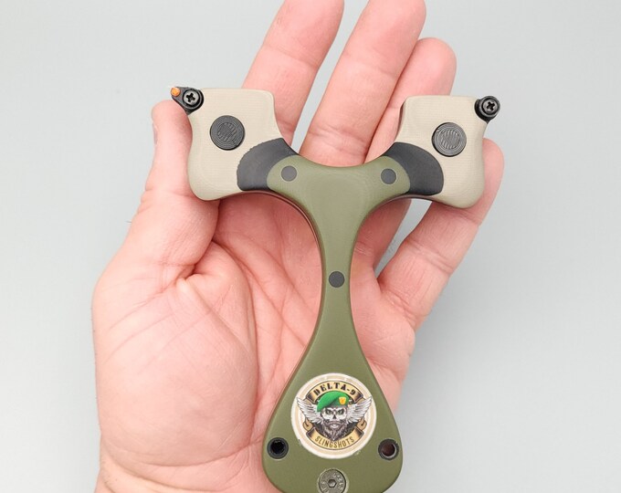 M31A Wasp Slingshot Catapult G10 Fiber Optic Sight Ammo Holder