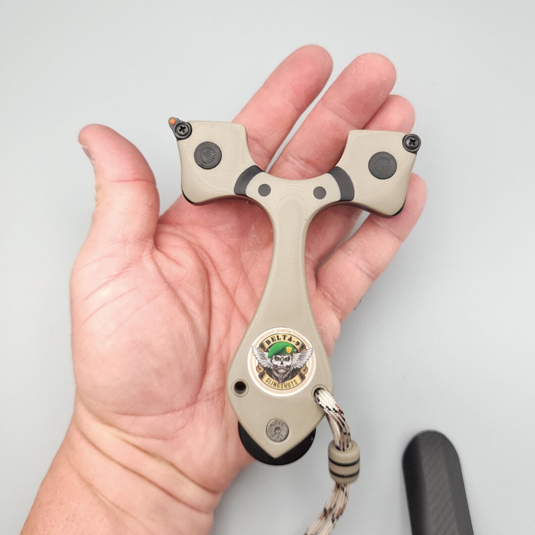 M50 Nomad Slingshot Catapult G10 Fiber Optic Sight Ammo Etsy