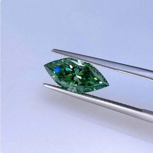 Vivid Green Marquise Cut Loose Moissanite Brilliant Cut Diamond VVS For Engagement Ring 0.90 To 2.48 Carat, 100% Passed by Diamond Tester