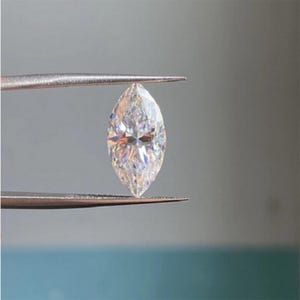 F Super White Marquise Cut Moissanite: VVS Loose Gemstone (0.90-2.48 Carat)