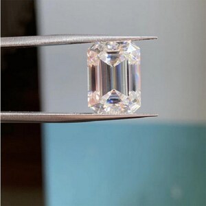 Emerald Cut D Colorless Moissanite: 0.98 CT - 11.72 CT Loose Stone