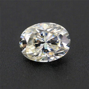 Off White Oval Cut Loose Moissanite Brilliant Cut Diamond VVS For Engagement Ring Jewelry 0.84 To 6.93 CT, 100% Passed by Diamond Tester