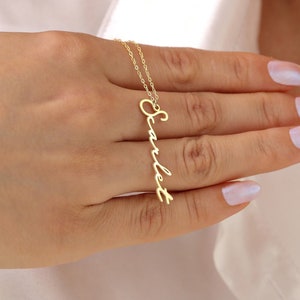 Collier prénom personnalisé en argent sterling, cadeau pour elle, bijoux minimalistes faits main, cadeau personnalisé, cadeau de fête des mères