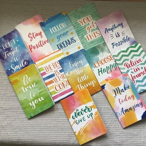 5 x Inspirational Mini Motivational Quote Notebooks