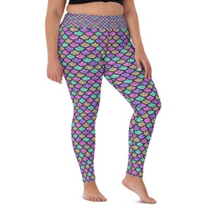 Mermaid Rainbow LADIES Leggings, Yoga Leggings, Sports Leggings, Gym Leggings