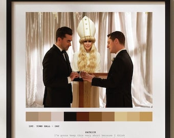 David  Patrick Wedding Vow Art Print  Schitts Creek Love Quote Decor