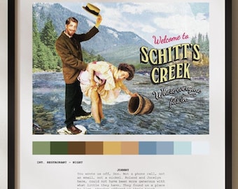 Schitts Creek Motel Poster with Moira Rose Quote  Vintage TV Art Print