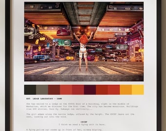 The Fifth Element Movie Script Poster  Custom Quote Art Print