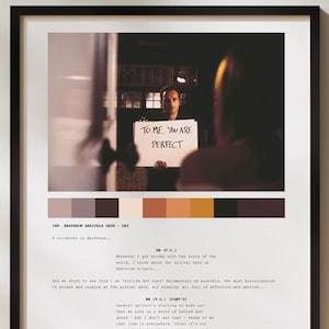 Liefde is echt overal filmcitaat | Cadeau filmscript | Romcom-poster | Cue-kaart Love Actually | Aangepaste poster | Romantisch cadeau op maat
