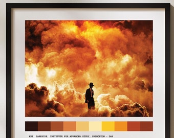 Oppenheimer Film Script Poster Art  Custom Movie Design  Christopher Nolan Inspired Decor