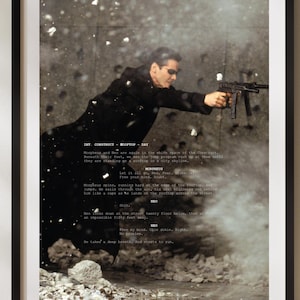 Citazione del film Matrix / Sceneggiatura del film / Regista presente / Keanu Reeves / Colori di Matrix / Poster originale di Matrix / Regalo di compleanno per il fidanzato