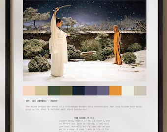Kill Bill Movie Poster: Uma Thurman, Tarantino Film Art