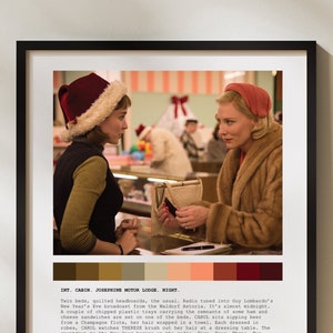 Carol Movie NYE Scene Quote | WLW Pride Month Gift | Cate Blanchett | Rooney Mara | Colour Palette  | WLW Pride Month | Cinematography Gift