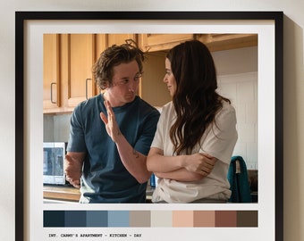The Bear TV Show Poster | TV Series Script Poster | Carmy and Claire | Jeremy Allen White | Molly Gordon | Custom Order for BW