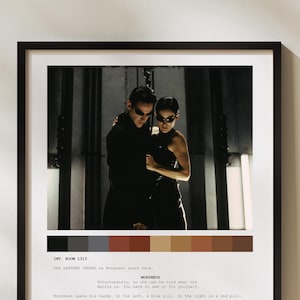 Matrix Movie Quote | Film Script Gift | Customisable Movie Script | Keanu Reeves | Personalised Gift for Movie Lovers | Film Buff Gift